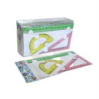 ست3 تیکه خط کش ،گونیا و نقاله ژله ای