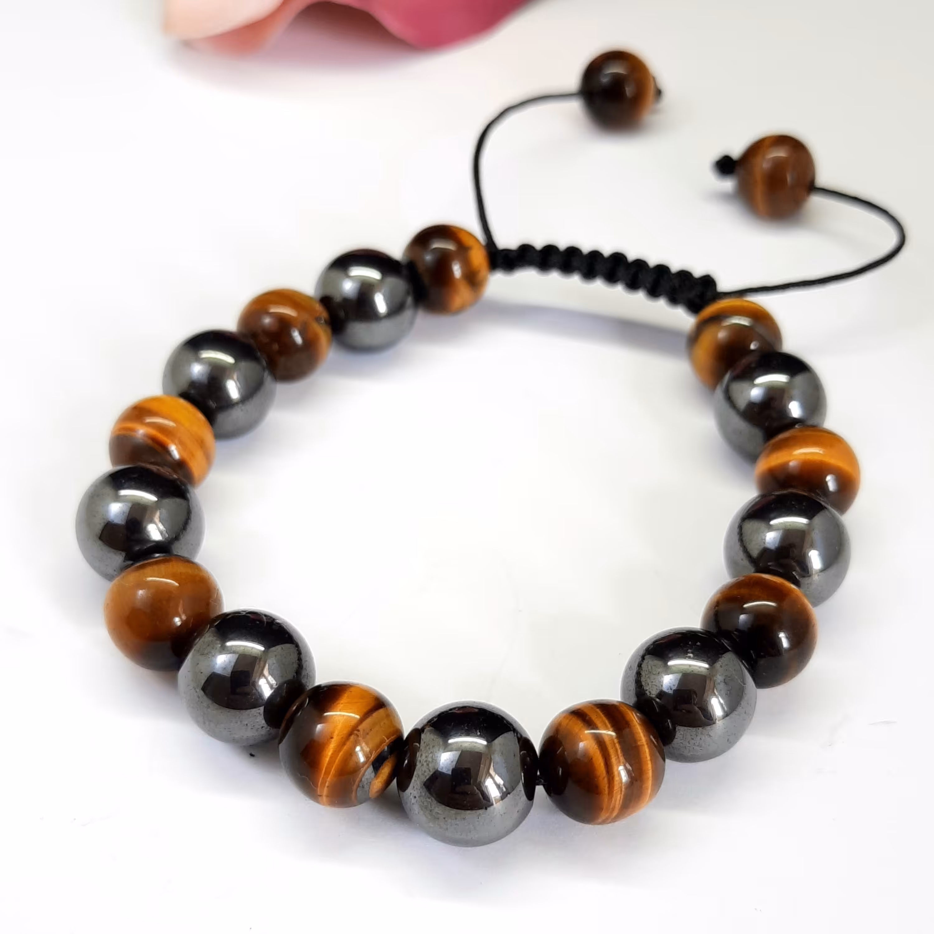 دستبند میکس چشم ببر آفریقا و حدید