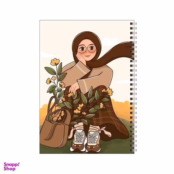 دفتر مشق 80 برگ بامبیلیپ طرح دختر و کیف پر گل کد 2063597