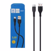 کابل شارژ فست DENMEN Type C مدل D06T - رنگ مشکی (گارانتی یکساله فروشگاه)