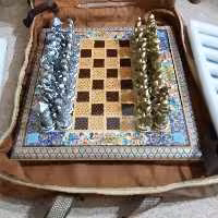 کیف شطرنج چرم طبیعی ودستساز دوخته شده باچرخ پینه دوزی