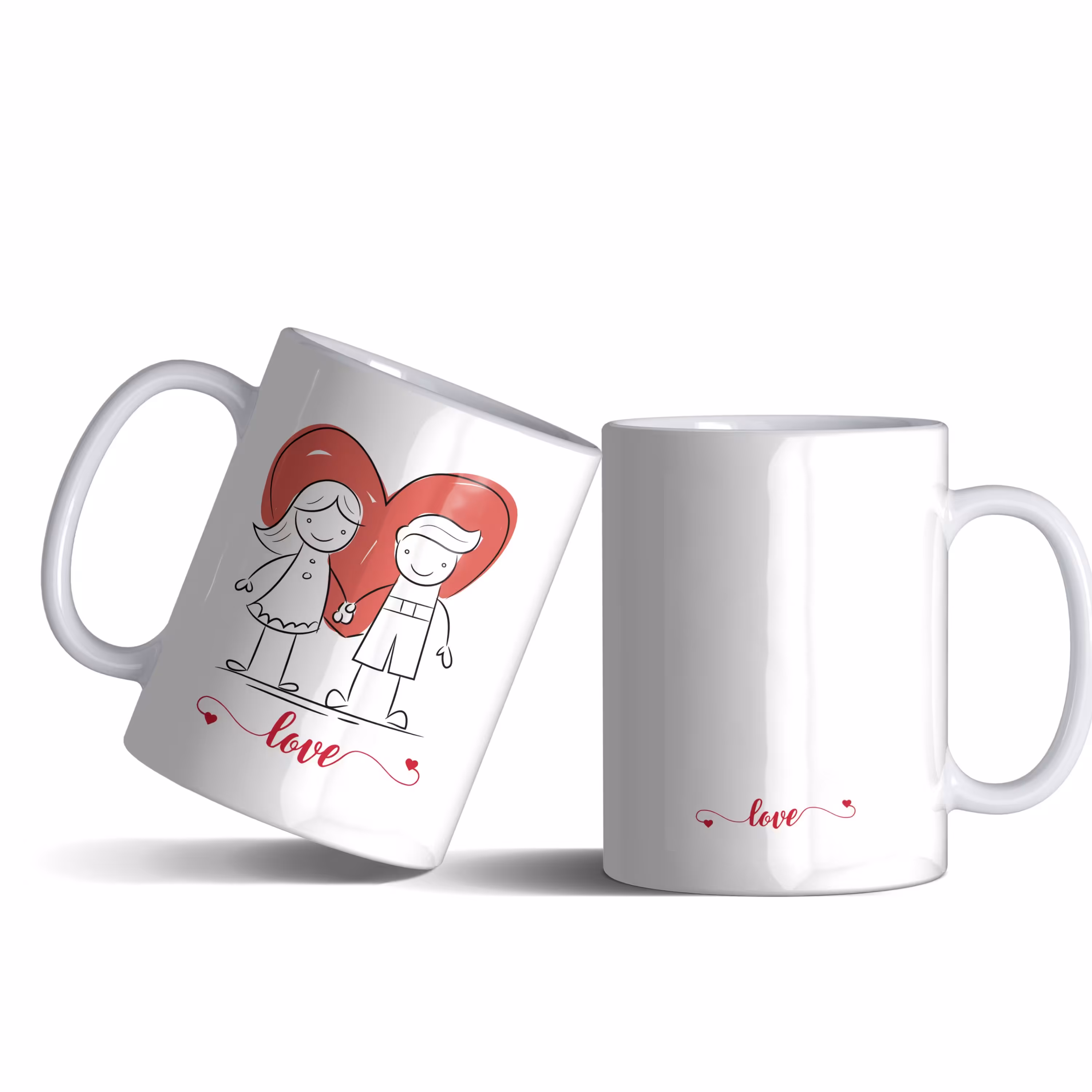 لیوان (ماگ) عاشقانۀ دختر و پسر با متن love