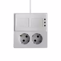 محافظ برق دو خانه ارت دار یخچال فرحان مدل FEP 222-5 کابل 5 متر