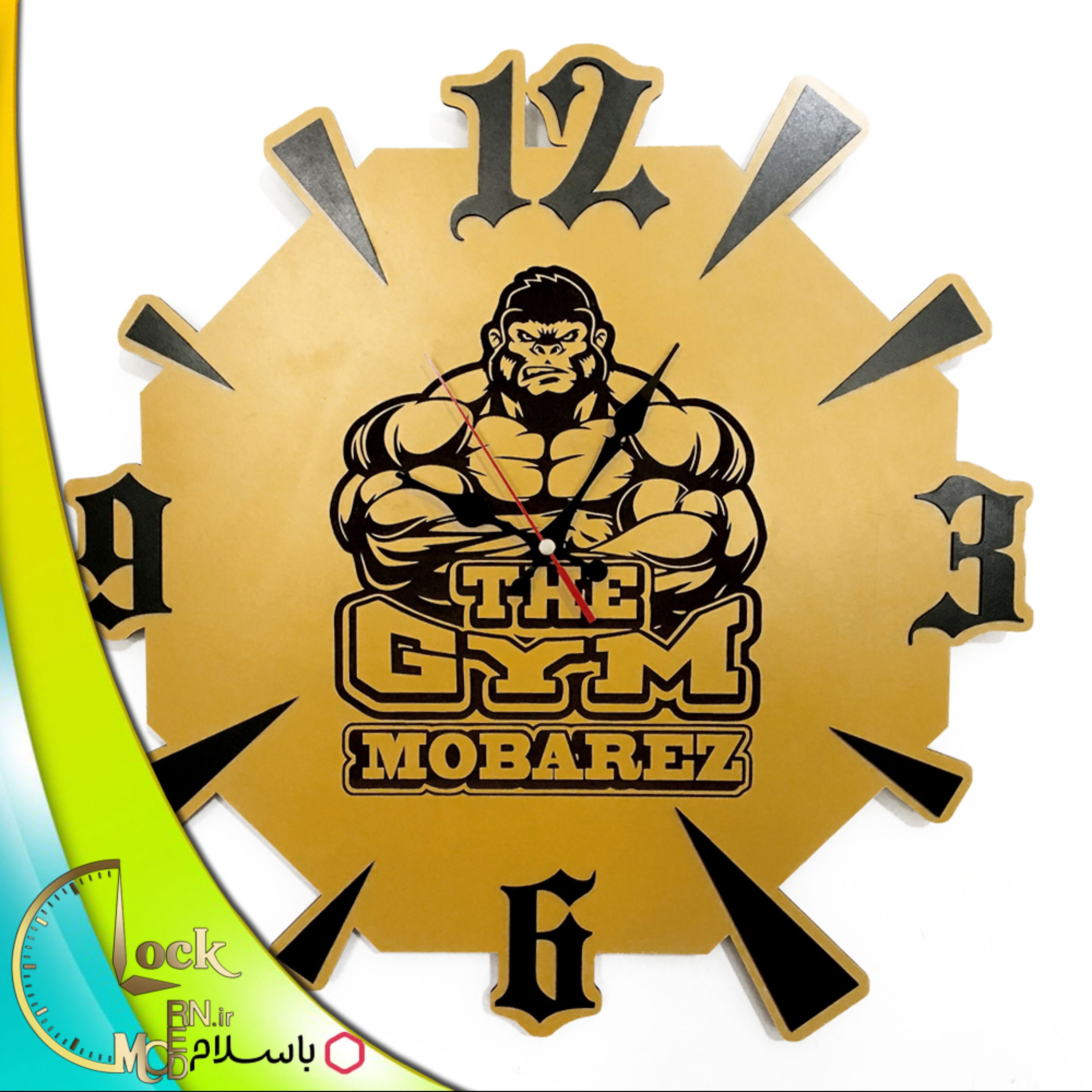 ساعت دیواری طرح بدنسازی کد 602