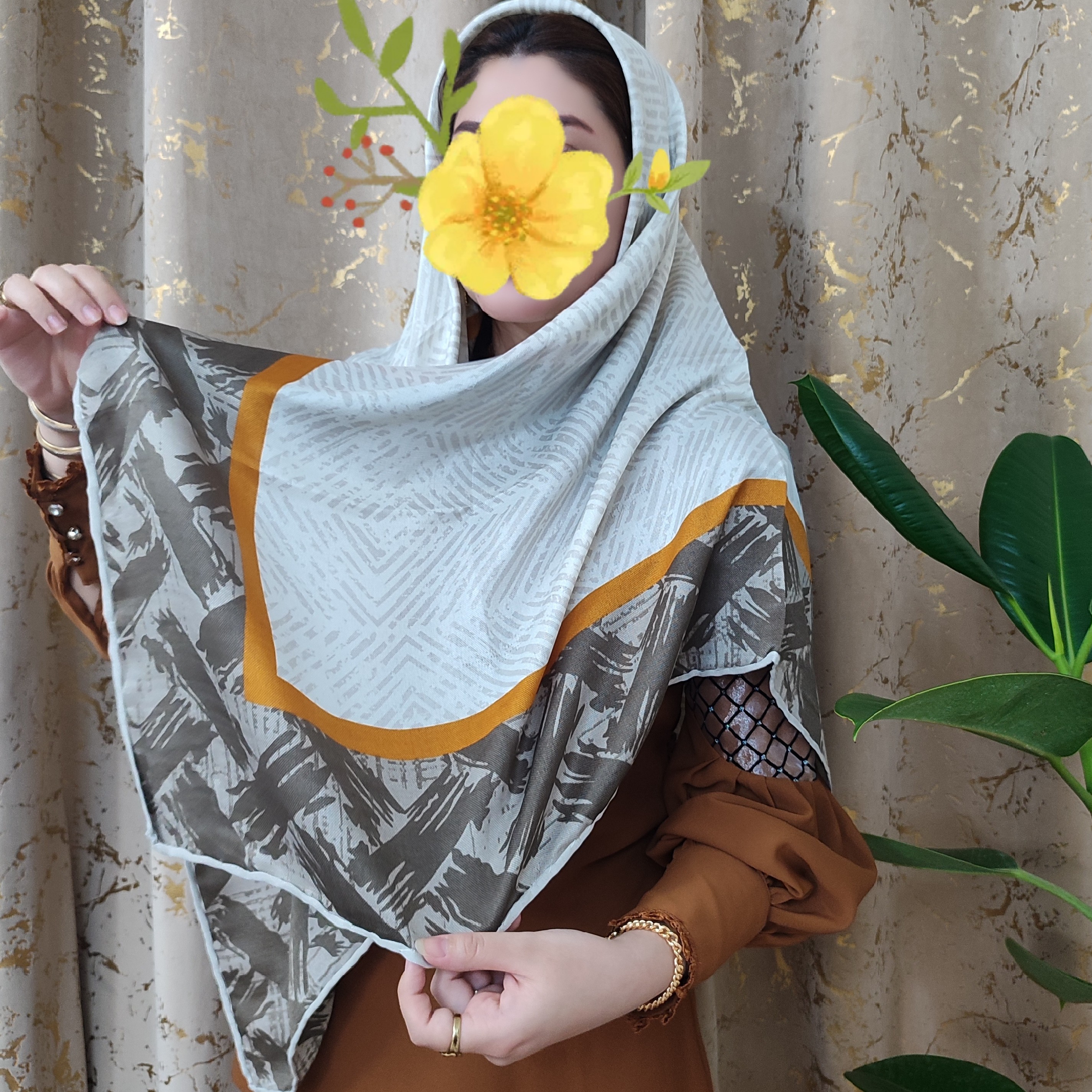 روسری نخی برند معتبر مناسب تابستان