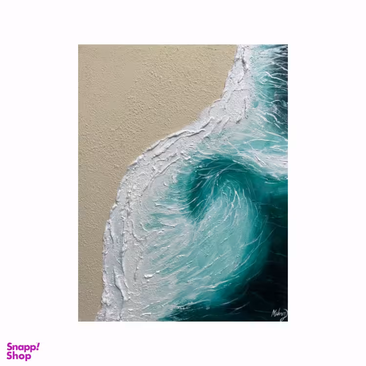 تابلو نقاشی طرح موج و ساحل مدل A39