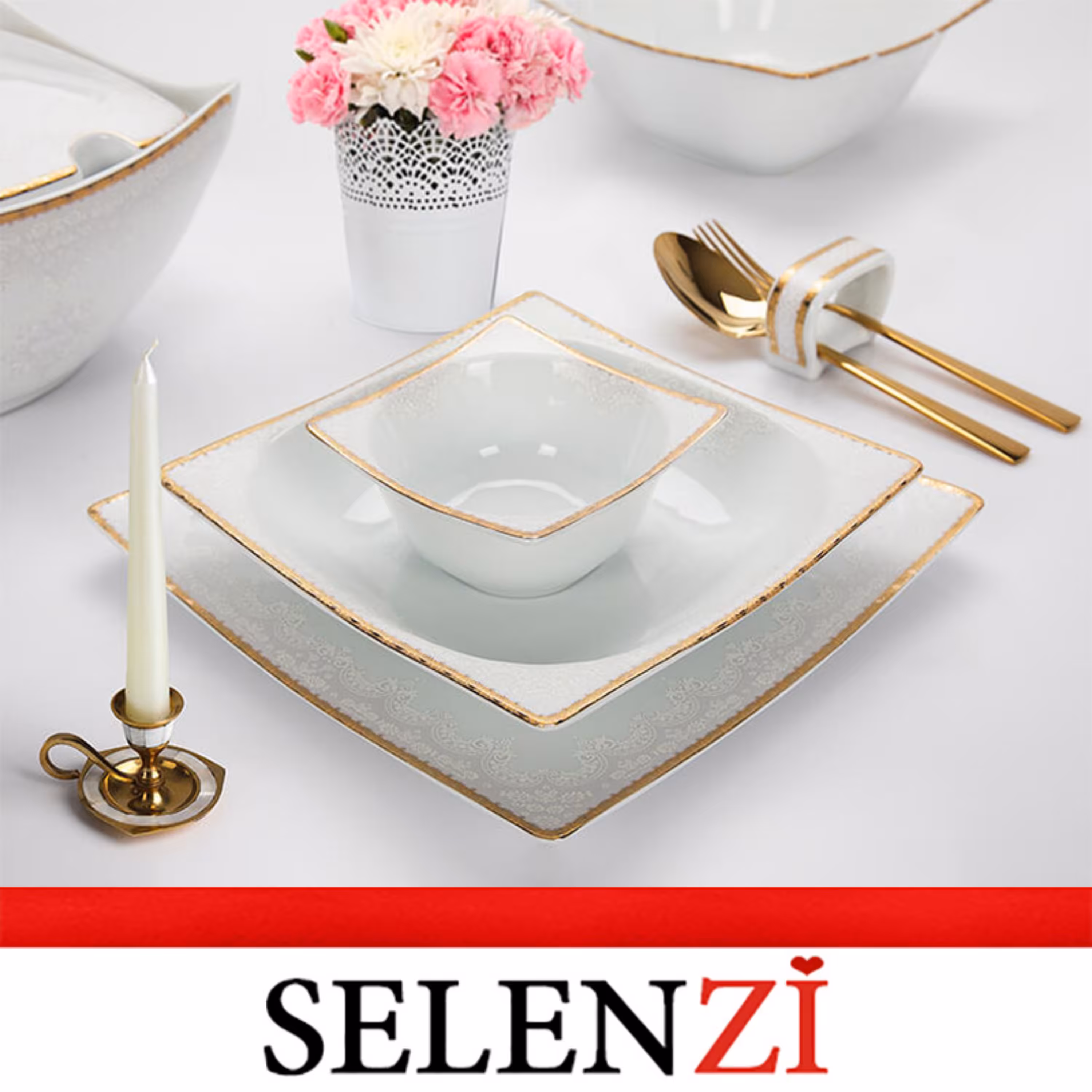 چینی پردیس آلیس صورتی ونوس 12 نفره