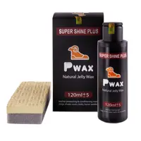 واکس چرم ژله ای براق کننده plus (مشکی) پی واکس، 120 گرم