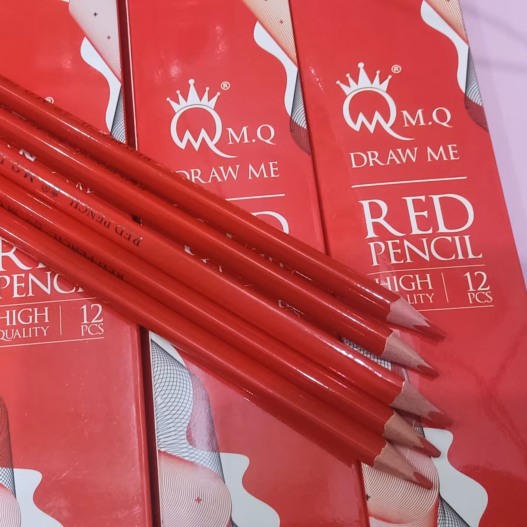 مدادقرمز پاکن دار با کیفیت عالی برند ام کیو لوازم تحریر کلاسیک