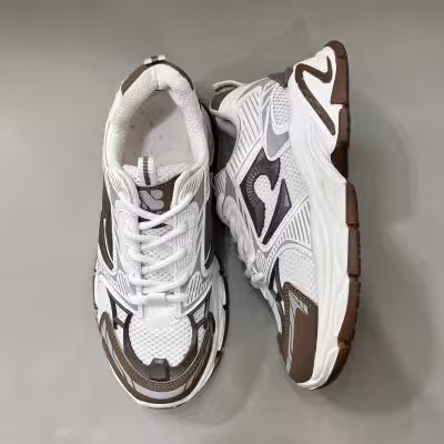 کفش اسپرت زنانه فشیون لژدار مدل لیولا سفید قهوه ای