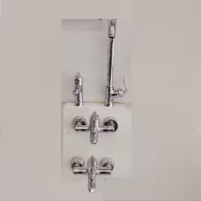 سرویس اهرمی 4تکه شیرآلات مدل مینی تنسو کروم برند سکه (ارسال فوری و پس کرایه)