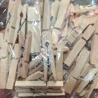گیره چوبی رنگ چوب 4/5 سانت 1 بسته 50 عددی 