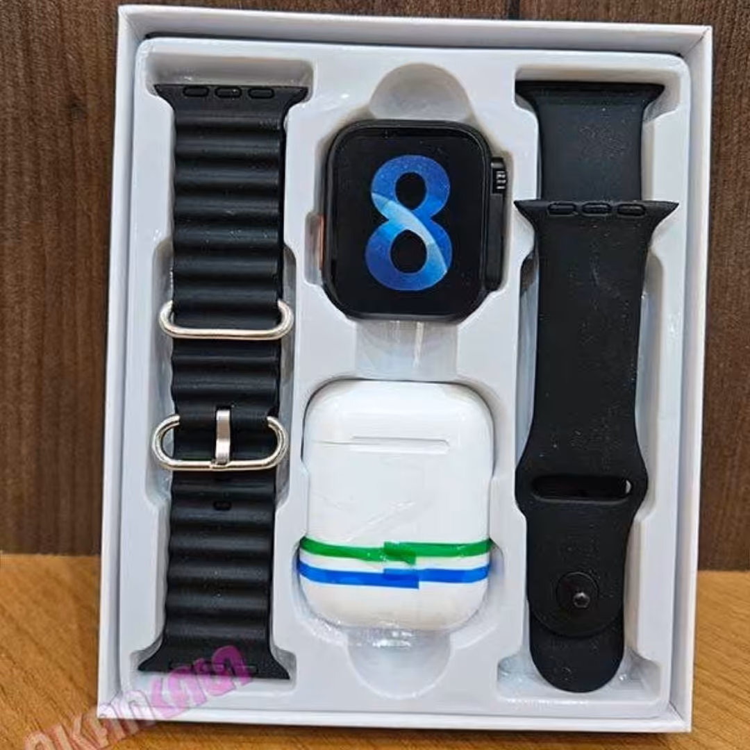 پک ساعت هوشمند اولترا با دو بند و ایرپاد 