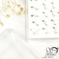 پیرسینگ نقره بینی طرح مارپیچ کد 8392