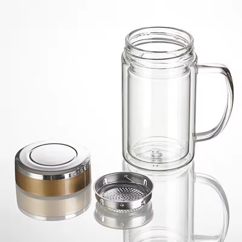 لیوان چای شیشه‌ای دوجداره