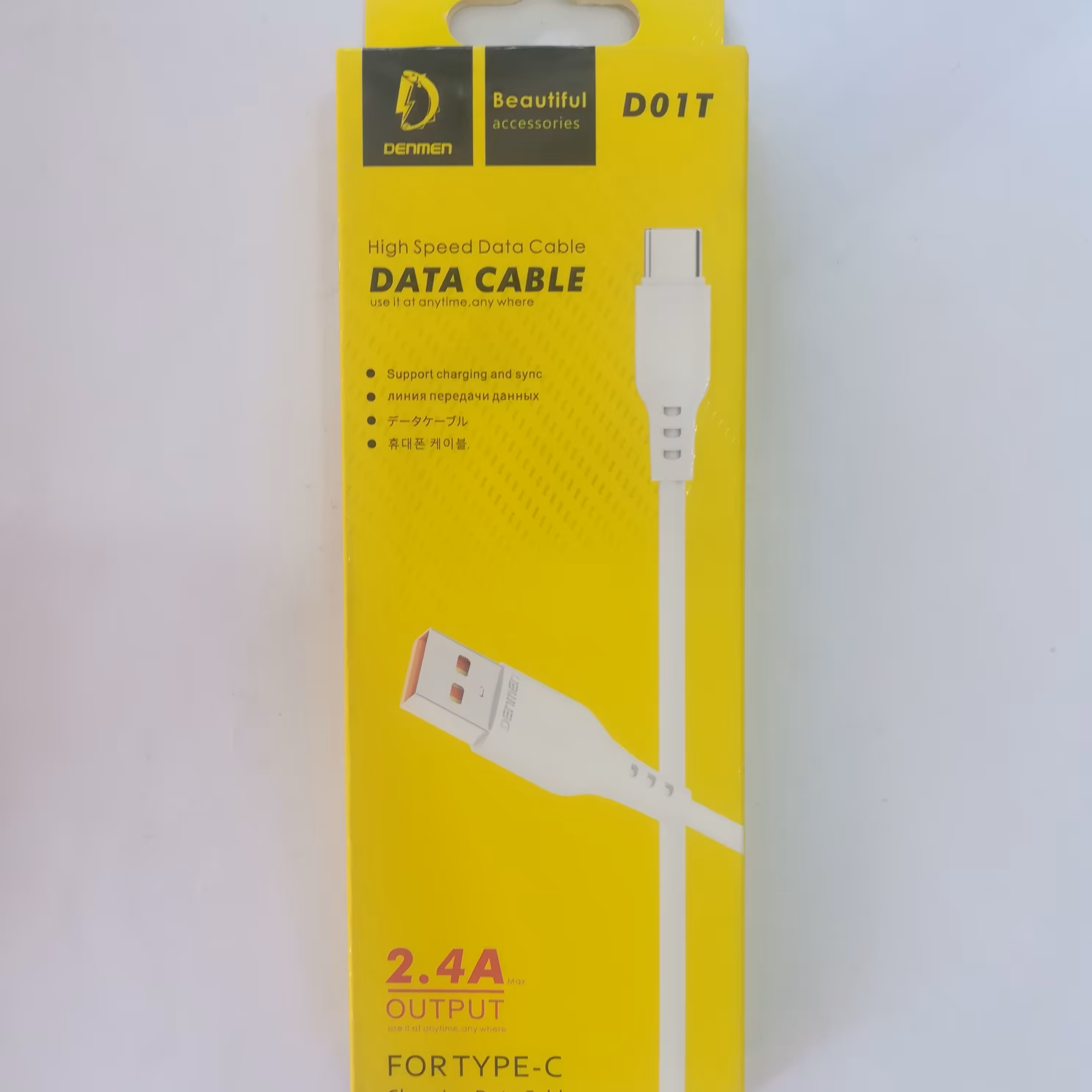 کابل شارژ TYPE C       برند  DENMEN             