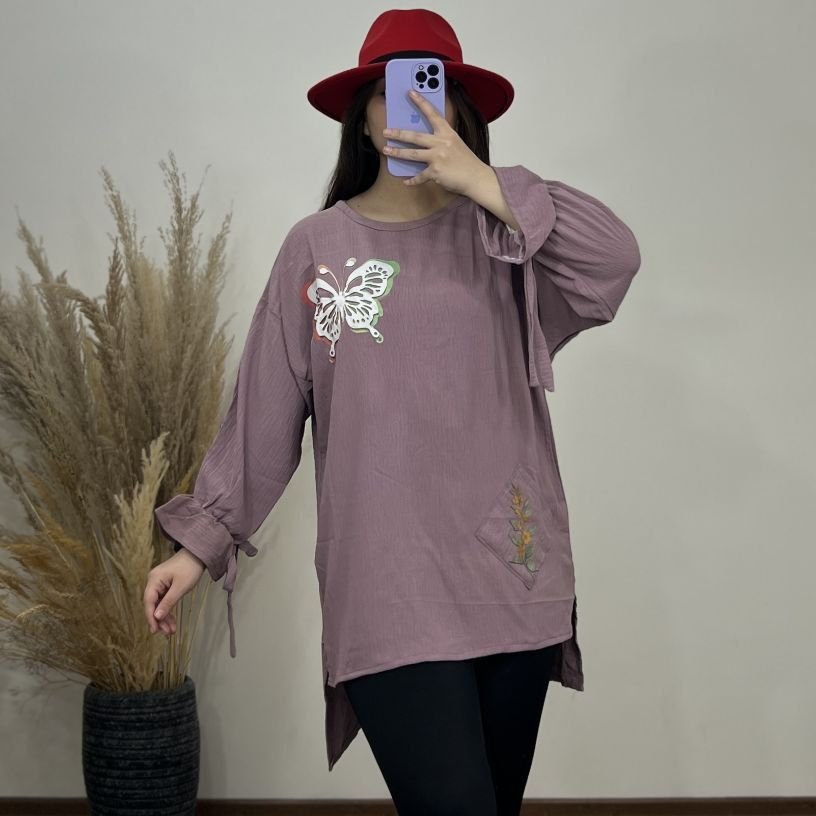 تونیک مانتویی ابر و بادی پروانه