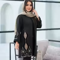 مانتو گلدوزی مجلسی سوپر مازراتی گرم دار نخ توییست ماهرخ عیدانه زنانه کد 066