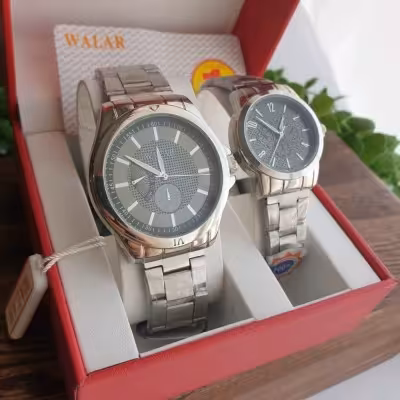 ساعت ست والار زنانه و مردانه بند استیل