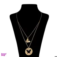 گردنبند طلا 18 عیار زنانه شمیم گلد گالری طرح پروانه کد zr53