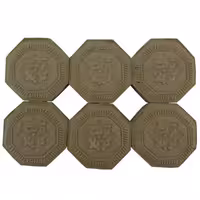 101163-مهر تربت مخلوط کربلا 8ضلعی قطر4 عرض1 بسته 6تایی