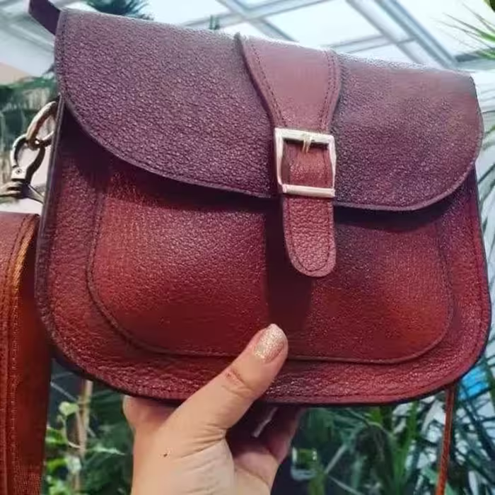 کیف چرم طبیعی بز فلوتر