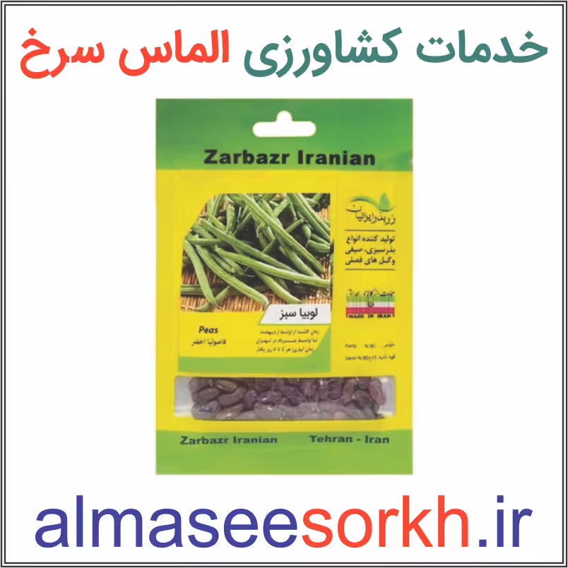 بذر لوبیا سبز زر بذر ایرانیان | گیاه پزشکی الماس سرخ