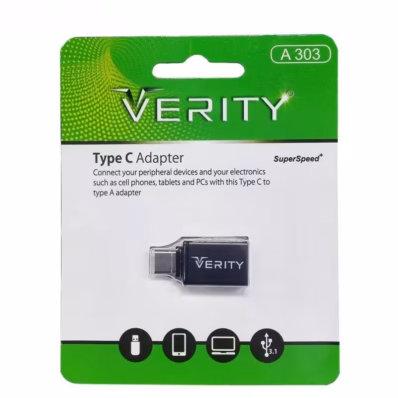مبدل USB به USB-C وریتی مدل A303-نقره ایی