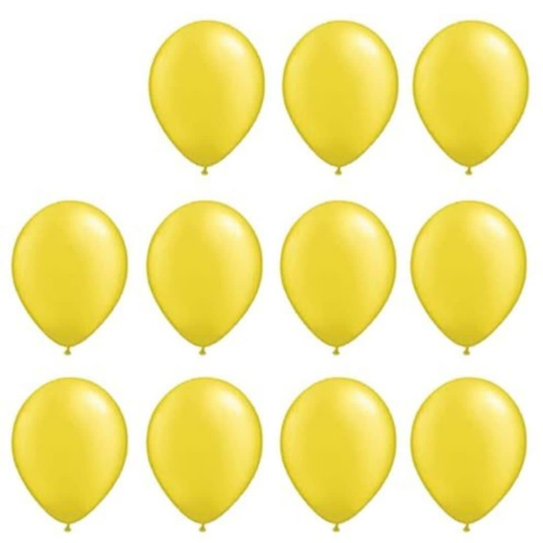 بادکنک زرد 6 اینچ مجموعه 11 عددی