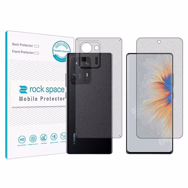 گلس صفحه نمایش و پشت گوشی شیائومی نسخه Mix 4 مدل نانو هیدروژل گیمینگ برند راک اسپیس کدSS