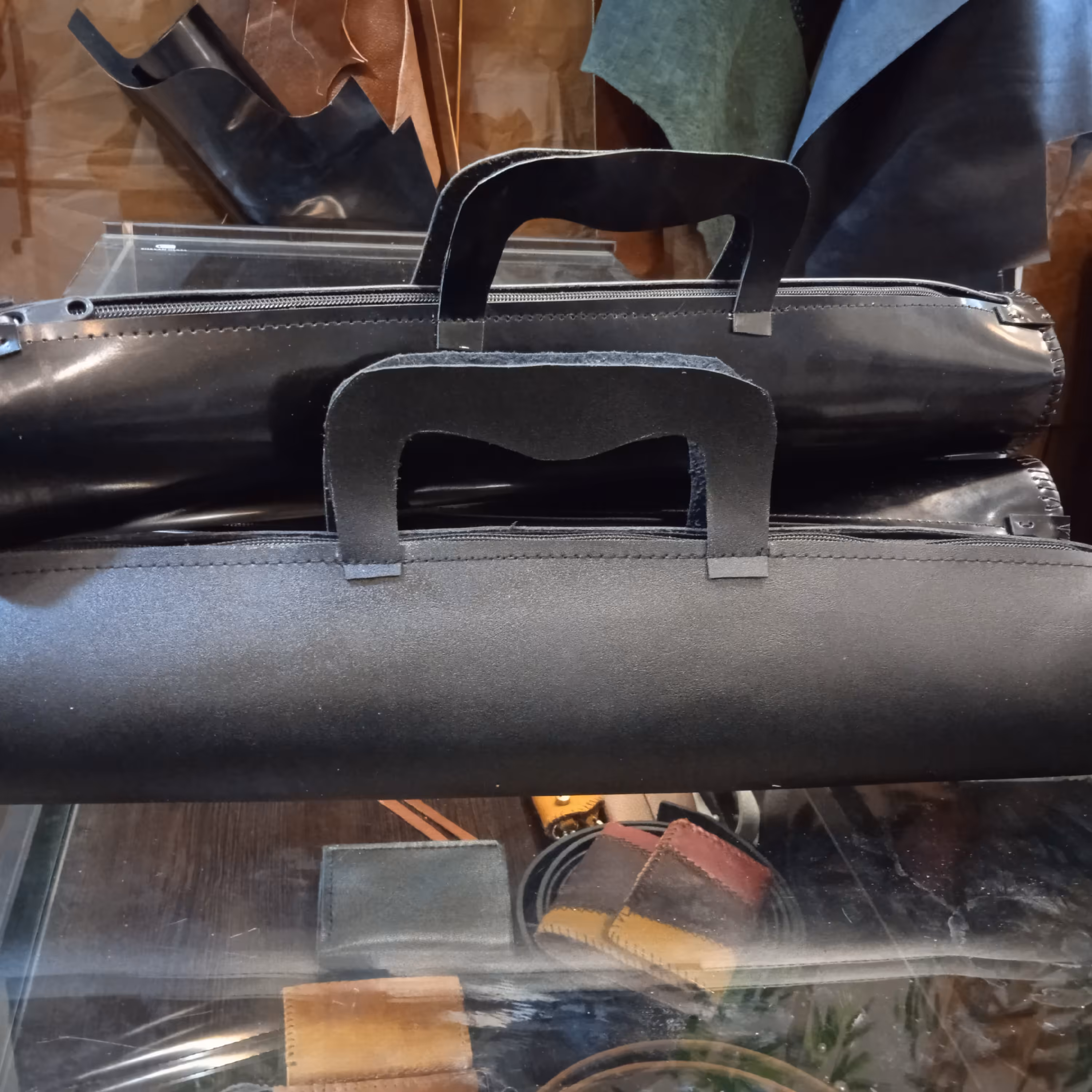 کیف ابزار  45 سانتی  چرم ترک( مصنوعی) دست دوز