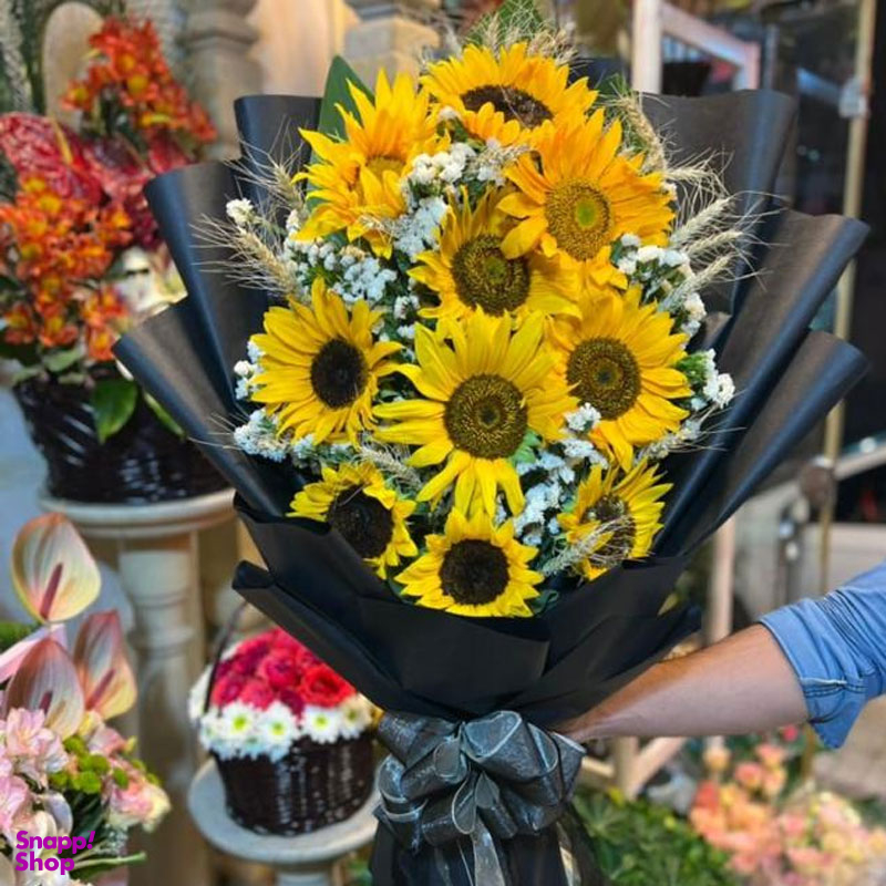 دسته گل طبیعی آفتابگردان