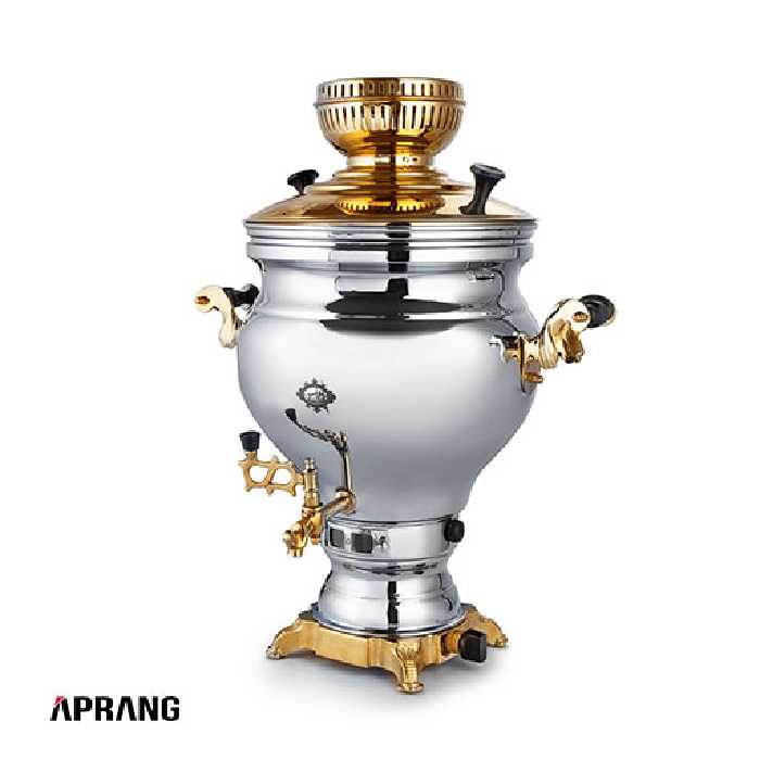 سماور گازسوز عالی نسب مدل ارس نفیس طلائی ظرفیت 8.5 لیتر(لطفا با هماهنگی خرید بفرمایید)