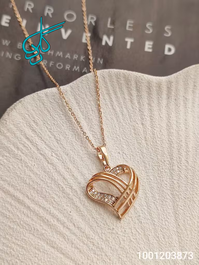 خرید گردنبند زنانه جدید طرح قلب مارک ژوپینگ نگین دار رنگ ثابت ضد حساسیت آبکاری شده کیفیت عالی کد 1515904 - ردگل