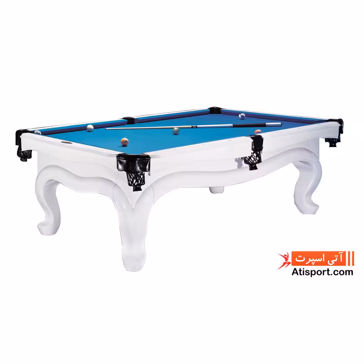 میز بیلیارد 7 فوت LEO Queen white piano