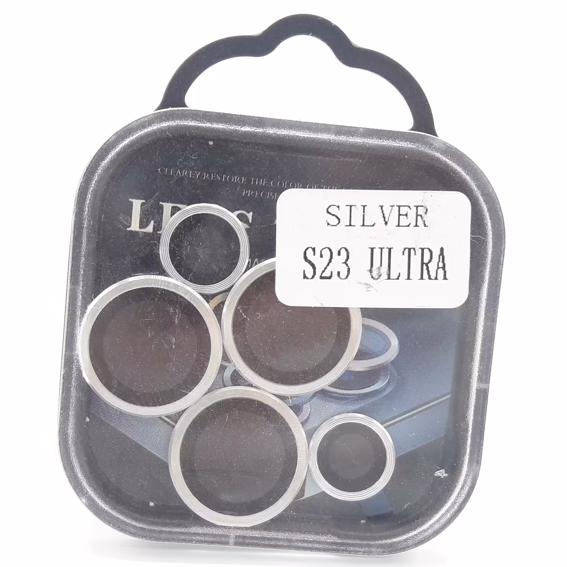 محافظ لنز دوربین فلزی رینگی سامسونگs23اولترا رنگ نقره ای