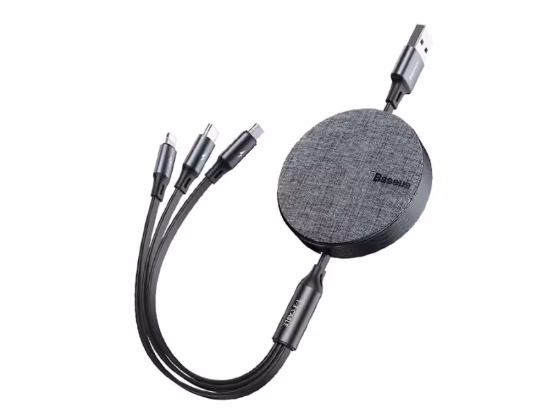 کابل شارژ سه سر بیسوس Baseus Fabric 3in1 Flexible Cable 1.2m