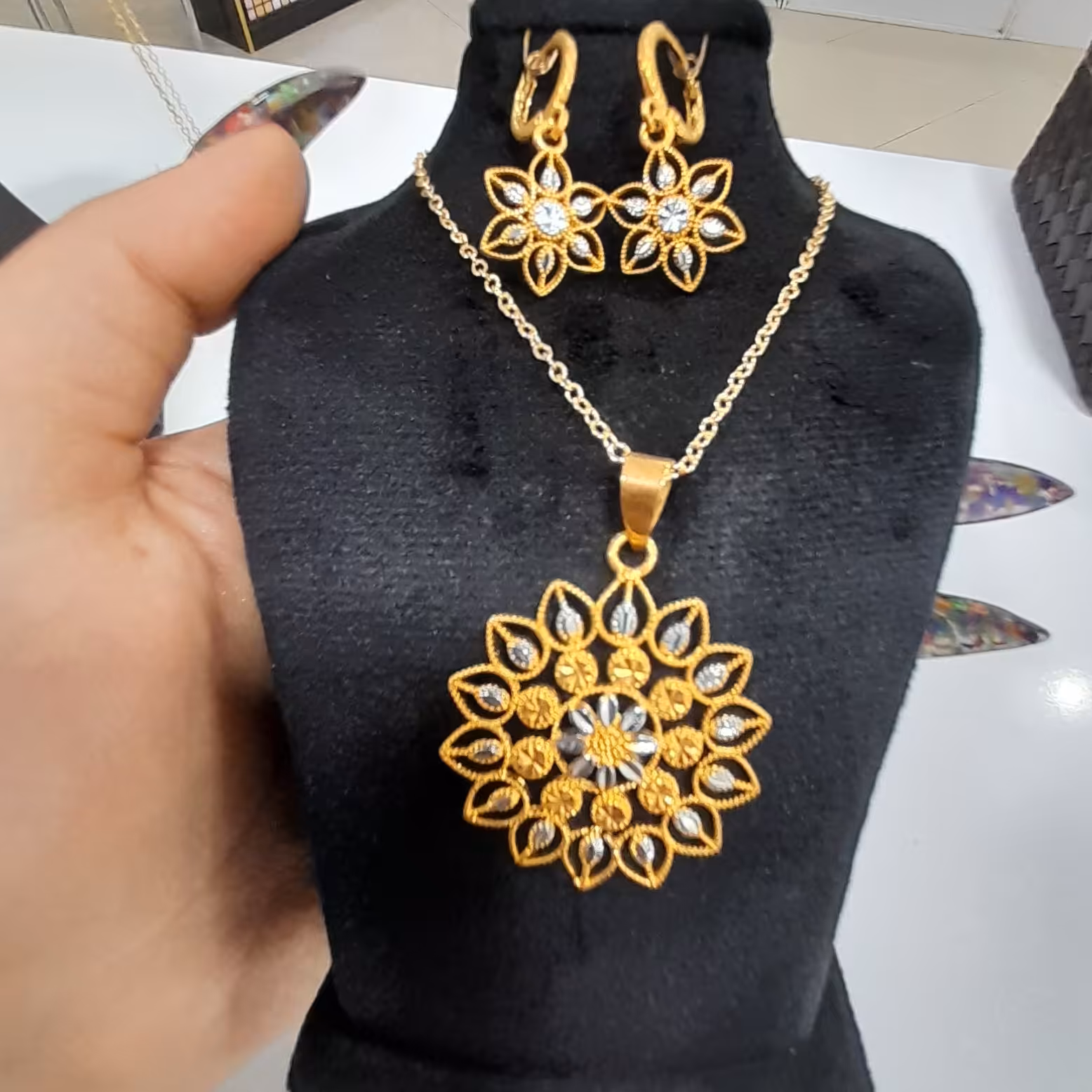 نیم ست خورشیدی دو رنگ