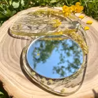 آیینه ی رزینی کار شده با گل خشک قابل اجرا با انواع گل ودر رنگخای مختلف