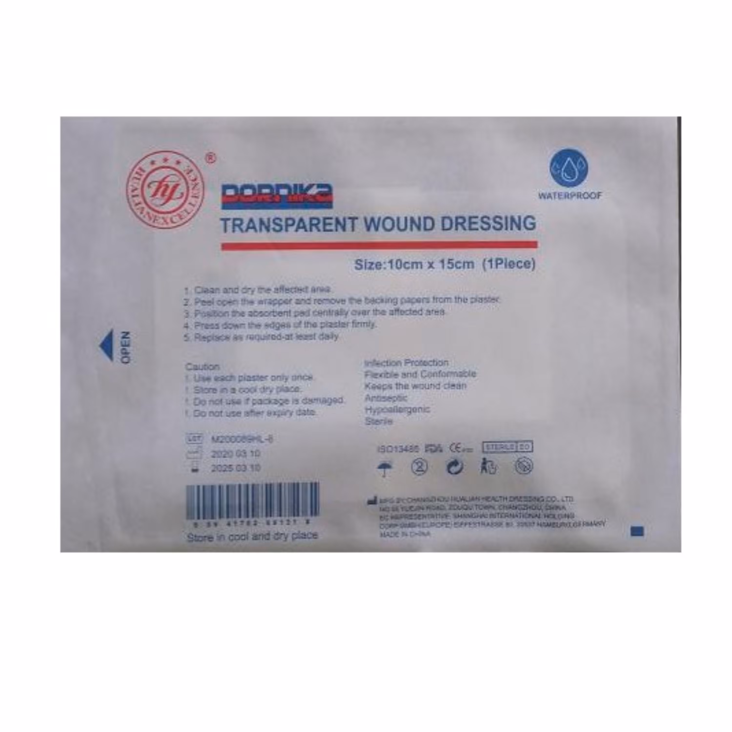 چسب پانسمان آماده ضدآب Dornika سایز 1015 سانتی متر