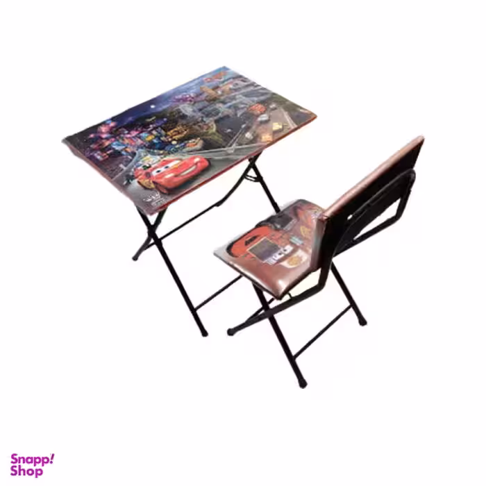 ست میز تحریر و صندلی طرح کارتون ماشین ها بدون باکس