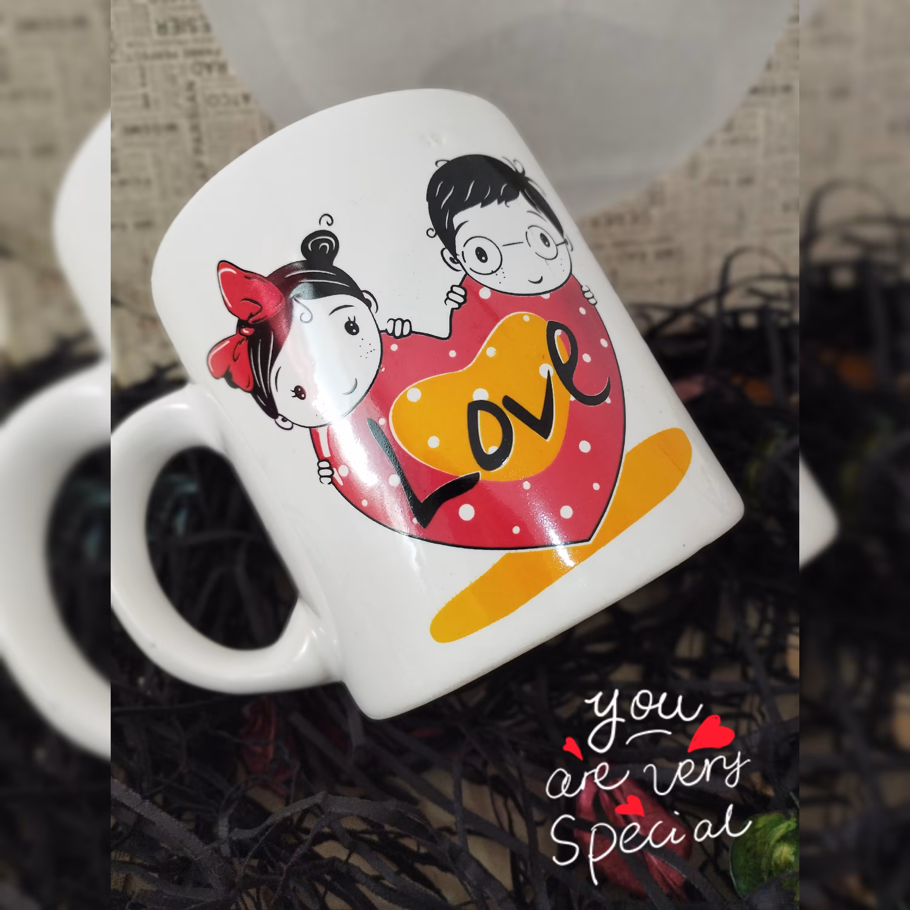 ماگ سرامیکی طرح عاشقانه مناسب برای هدیه دادن در روز عشق و تولد چ سایر مناسبت ها به کسایی که دوسشون داری 