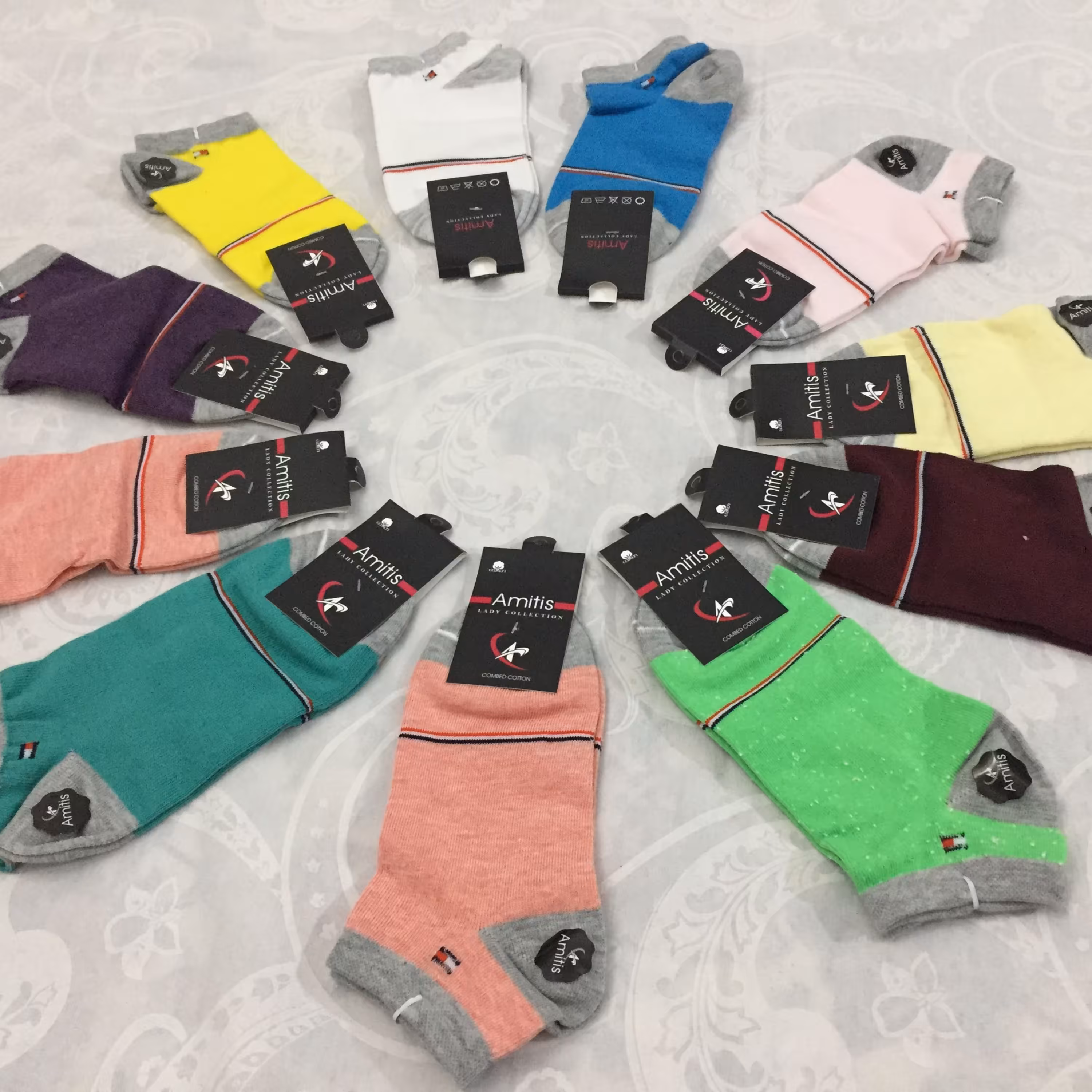 جوراب مچی (ساق کوتاه )نخی زنانه دخترانه 