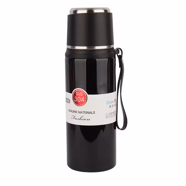 فلاسک بند دار مسافرتی بیزینس (مشکی) 0.82 لیتر مدل APP-190 (پس کرایه)