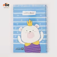 دفتر سیمی 60 برگ ایمان جلد طلقی طرح خرس