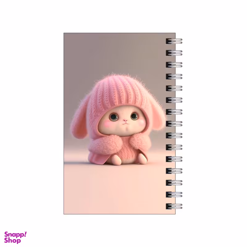 دفترچه یادداشت مدل to do list طرح خرگوش کیوت با لباس زمستونی کد 3769627