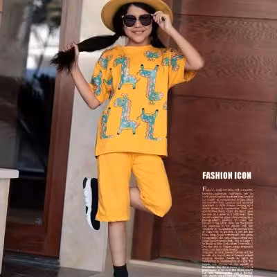 تیشرت شلوارک اسپرت زرافه