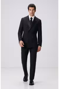 کت وشلوار مشکی مردانه و شلوار توکسدو مخلوط پشم سیاه نتورک Network
