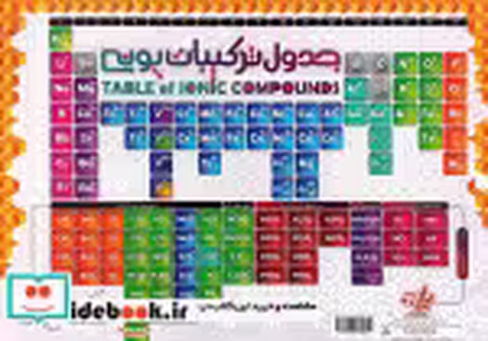 قیمت و خرید کتاب جدول ساختار لوییس ترکیبات یونی | ایده بوک