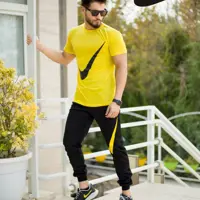 ست تیشرت و شلوار Nike مدل calin (زرد)